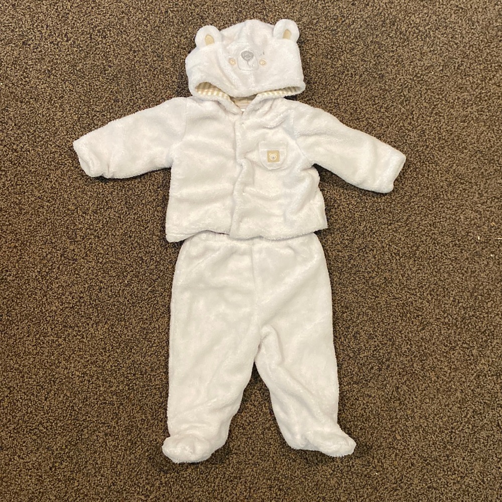 6M kids bear clothes set